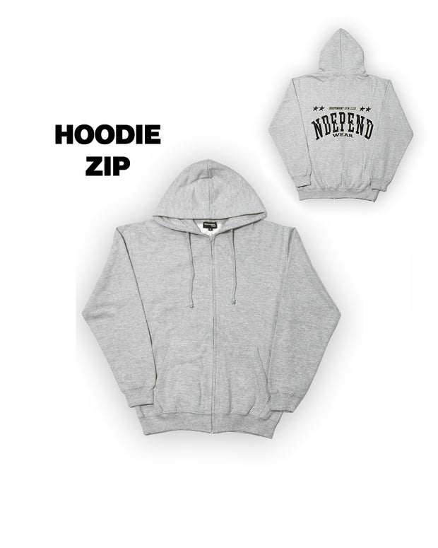 Hoodie Zip Grigia/Nera